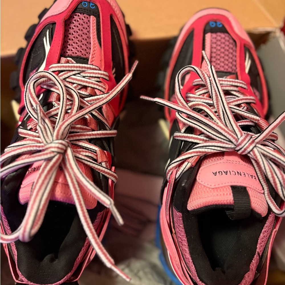Balenciaga Vibrant Pink and Black Sneakers